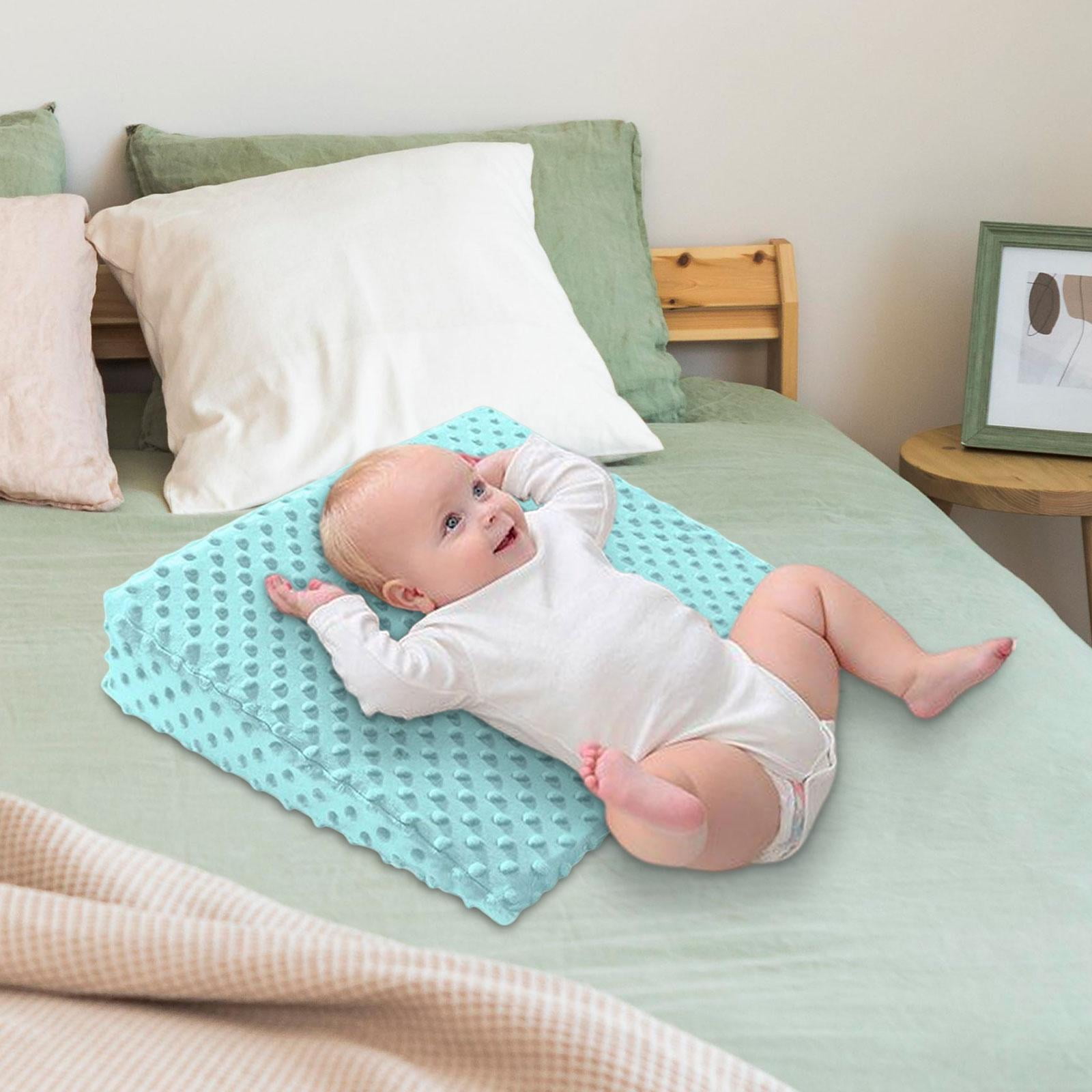 Almohada De Cuna Para Bebe Cojin Para Dormir Lateral Anti Spit Cuna Para Dormir Infantil Para Cama Azul Baoblaze Almohada de cuna Walmart en linea