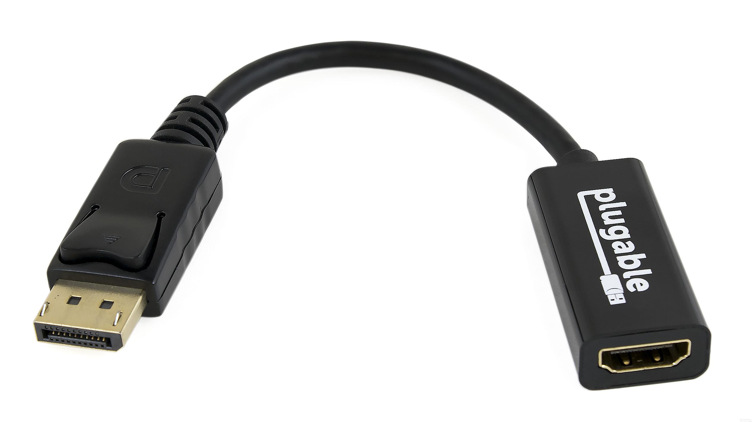 Plugable DisplayPort To HDMI Passive Adapter Supports Windows And 