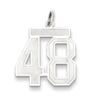 Lex /& Lu Sterling Silver Medium Satin Number 20