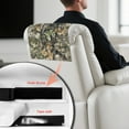 thumbnail image 6 of COEQINE Recliner Headrest Covers PU Leather Headrest Protector with Hook and Loop Straps, Universal Head Rest Covers for Recliner Office Chair Home Decor, 17x27 Inch, Camo Hunting Leaves, 6 of 7