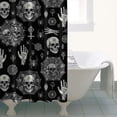 thumbnail image 4 of Black Occult Symbol Pattern Shower Curtain 36"x72" ,Bathroom Decorative Shower Curtains Set with 12 Hooks,Modern Waterproof Washable Shower Curtain, 4 of 6