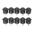 thumbnail image 1 of 10 Pcs SPST Black Button On/ Round Rocker Switch AC 6A/125V 3A/250V, 1 of 8