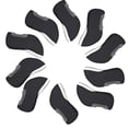 thumbnail image 1 of 10 piezas de fundas para cabeza de golf, protectores para varillas de golf, funda protectora para entrenamiento de golf Negro, 1 of 8