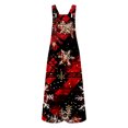 thumbnail image 6 of Women Christmas Outfit Stylish Women's Casual Christmas Print Jumpsuit Featuring Convenient Side Pockets For Everyday Comfort And Festive Seasonal Wear Black 2XL, 6 of 6