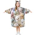 thumbnail image 5 of BZSMCE Wearable Blanket Hoodie Fashion Rainbow Songbird in A Fantasy Meadow Home Wear, 5 of 7
