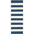 thumbnail image 2 of Safavieh Montauk 4' Round Hand Woven Cotton Rug in Navy and Ivory, 2 of 10