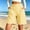 #0304-Yellow, variant on TaTaai Womens High Waist Plaid Bermuda Shorts with Pockets Elastic Back Wide Leg Casual Bottoms for Daily Summer