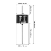 VEVOR 1/3HP RV Air Conditioner Motor with Capacitor, AC115V 3A, 1675 RPM, Replacement for Coleman Mach RV AC Fan Motor, Replaces Fasco D1092, 1468-306, 1468-3068, 1468-3069, 7184-0156, 7184-0432
