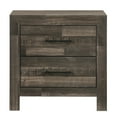 thumbnail image 3 of Titanic Furniture Johnny Brown Wood Trim 2-Drawer Nightstand with Black Handles, 3 of 3