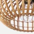 thumbnail image 2 of Globe Electric Fitz 1-Light Black Flush Mount Ceiling Light with Rattan Shade, 91000921, 2 of 11