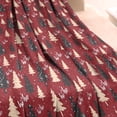 thumbnail image 3 of Red Christmas Tree Pattern Blanket,Comfortable Soft Flannel Throw Blanket,All Season,Warm Lightweight Blankets for Sofa Bed Couch Living Room Chair,60"x80", 3 of 4