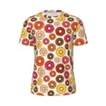 thumbnail image 5 of Wukai Donut Print Men's Short-Sleeved Mesh T-Shirt,Quick-Dry Short Sleeve Workout T-Shirt-X-Small, 5 of 8