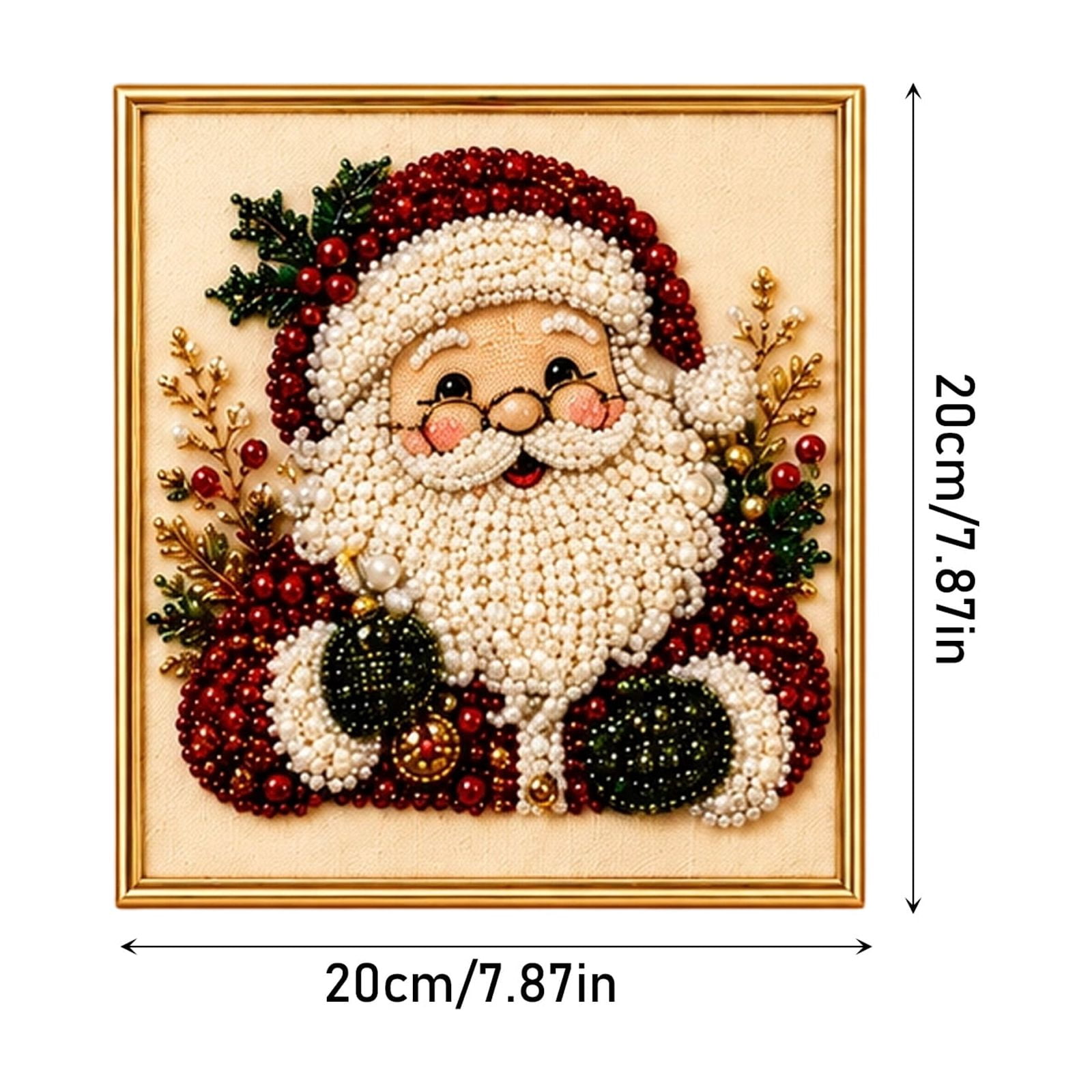 Christmas Pearl Art Kit, 3D Pearl Diamond Art Kits for Adults DIY | DIY Pearl Art Kit with Shimmering Pearl Beads, Complete Tools Included, 5 Christmas Designs for Seasonal Home Decor, Gifts