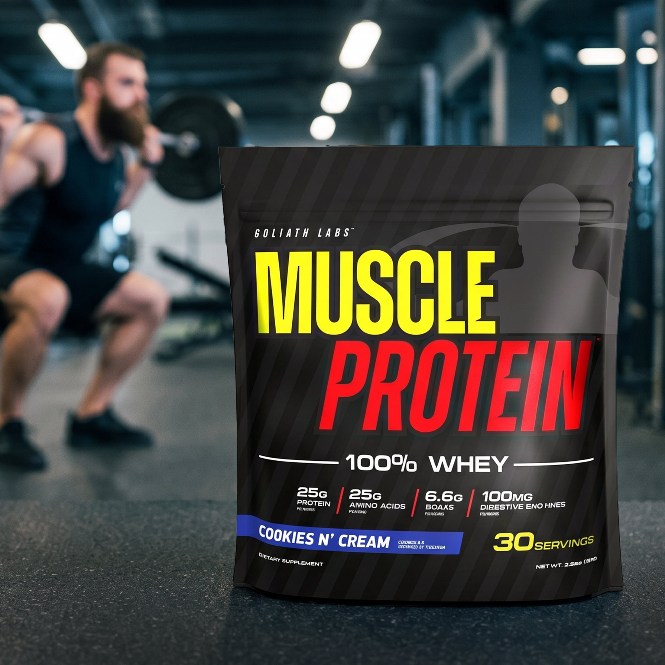 COLOSSAL LABS Muscle Protein Whey Powder [5 lbs/Pack of 1]– Cold Filtered, 25g Pure Protein, 6.6g BCAAs (Packaging May Vary) (5LB, Strawberry)