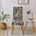 thumbnail image 6 of Stretchy Chair Slipcovers Set of 6, 170g Milk Silk (5% Spandex) Stretch Dining Chair Seat Covers, Removable Washable Protectors for Party, Pet Protection, and Home Use (Black Vintage II)., 6 of 6