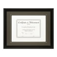 thumbnail image 1 of Craig Frames 11x14-Inch Black Document Frame, Cinder/Black Double Mat with Single 8.5x11-Inch Opening, 1 of 4