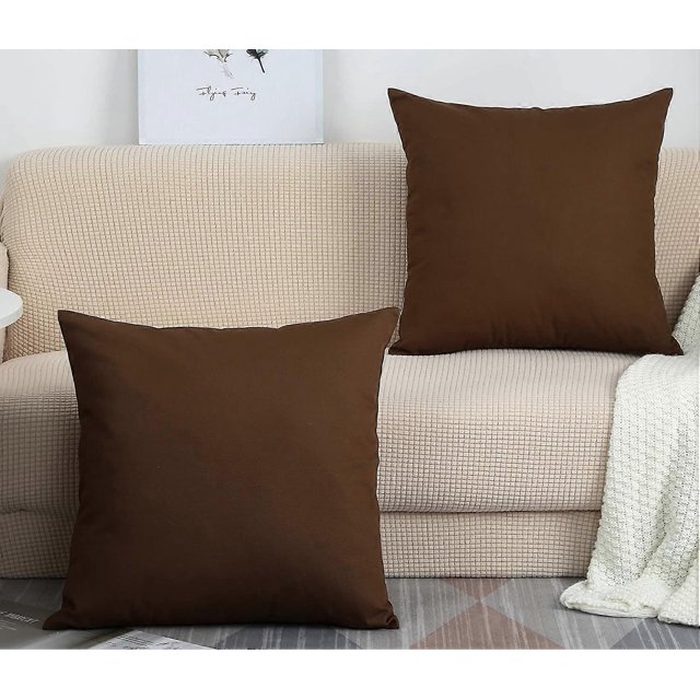 Juego de 2 fundas de almohada decorativas ZHAOCHENG 100 algodón 45,7 x 45,7 cm verde manzana