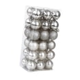 thumbnail image 1 of 36 piezas de pequeños colgantes navideños, bolas de Navidad, adornos colgantes para de Navidad, para fiestas, interiores, exteriores, plata, 1 of 8