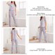 thumbnail image 5 of Pijamas de verano, ropa de dormir para mujer, ropa de dormir de cuello redondo para mujer, conjunto de pijamas con acabado de lujo, 5 of 6