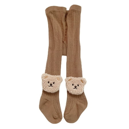 

LSFYSZD Kids Girls Pantyhose Elastic Waist Cartoon Bear Stockings Slim Fit Fall Casual Socks Tights