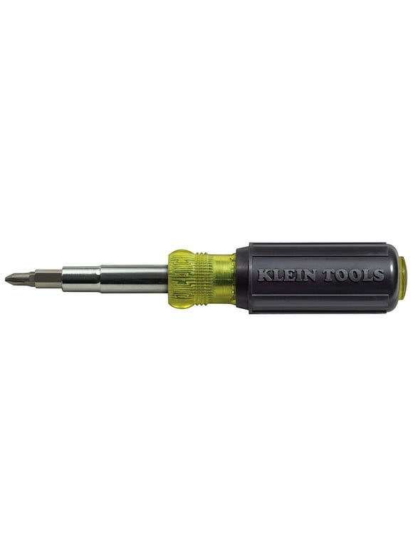 Klein Tools 32500 11-in-1 Screwdriver/Nut Driver/Multi Tool, Cushion Grip Handle, Industrial Strength Bits Included