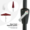 thumbnail image 4 of MASTERCANOPY 7.5ft Patio Market Umbrella with Valance, Tilt and Crank, Burgundy, 4 of 7