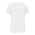 thumbnail image 6 of MIXUE Boho Tops For Women Summer Solid Color Square Collar Short Sleeve Casual Basic Pullover Shirts For Women T-shirts Outwear,White,XXL, 6 of 6