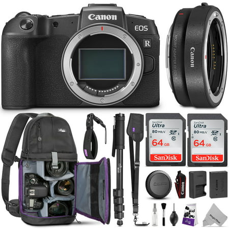 Canon EOS RP Mirrorless Digital Camera Body w/ Canon Mount Adapter & Advanced Photo and Travel