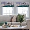 thumbnail image 4 of LALILO Kitchen Curtain Valance Sea Water Two Jumping Sea Water Rod Pocket Window Curtain 52"x 18" Set of 2, 4 of 5