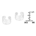 thumbnail image 4 of AeraVida Minimalist Layered Trio Sterling Silver No-Piercing Unisex Ear Cuff Earrings, 4 of 5
