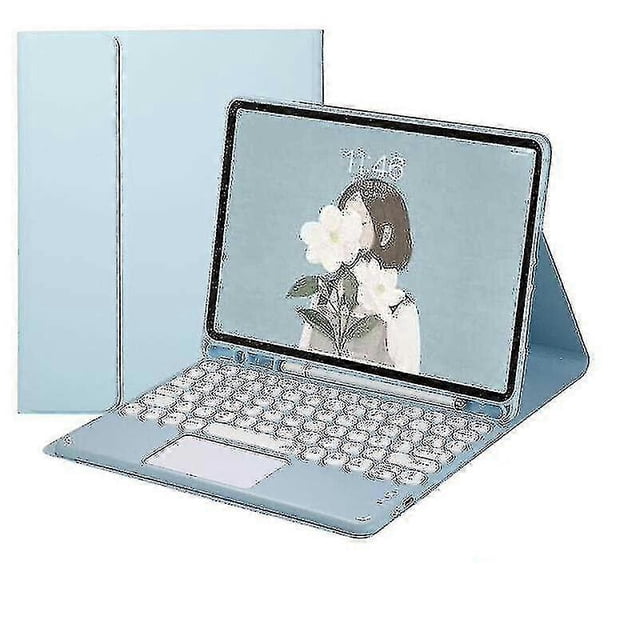 Clavier Bluetooth avec Support Étui Couverture compatible Ipad Air 4 10,9 Pouces Haute Qualité Cadeau