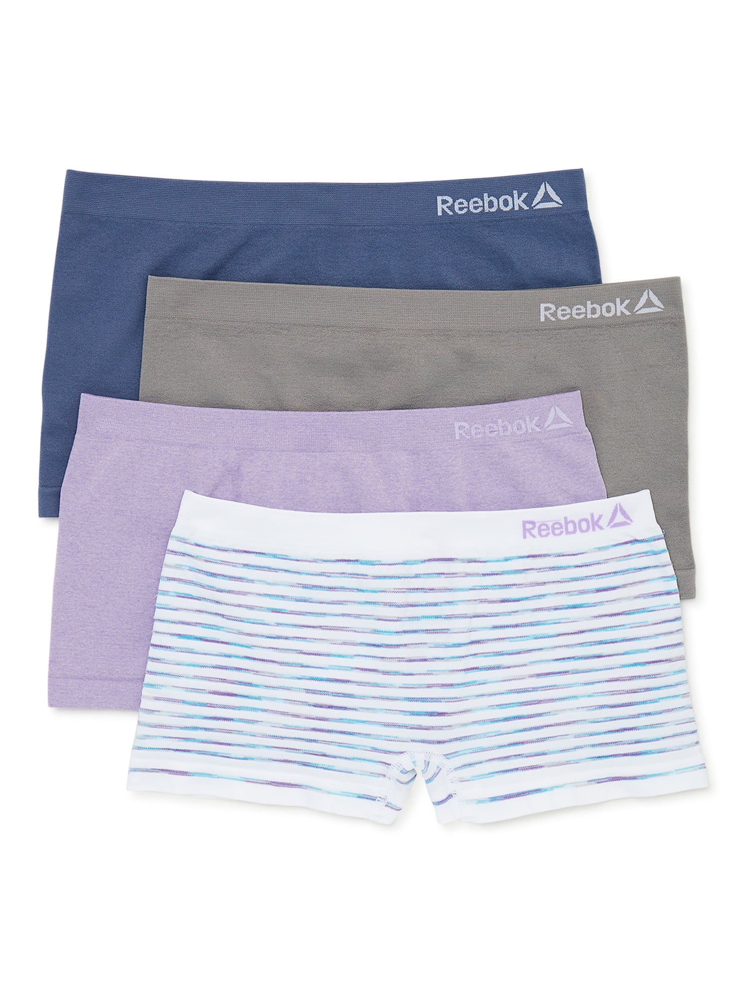 Reebok Girls Seamless Boyshorts Panties, Small, 5Pack