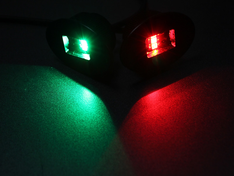 Oznium Silver Brightest 2 Mile LED Lighting Boat Navigation Lights 2 Count