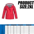 thumbnail image 5 of Chaqueta cortavientos con capucha de talla grande para mujer, abrigo de escalada, impermeable, para lluvia, 5 of 5