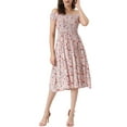 thumbnail image 2 of INSPIRE CHIC Sleeveless Floral Smocked Dress for Women's Off Shoulder Summer Short Dress, 2 of 5