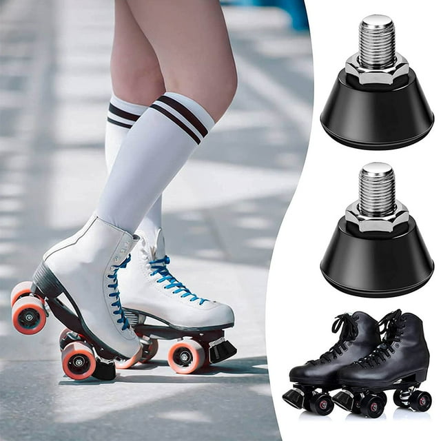 Lot de 2 Rouleaux d'Orteils de Patins Arrêt Réglable Frein Butée Patins Bloc de Sécurité Entraînement Portable Gym Accessoires de Rechange