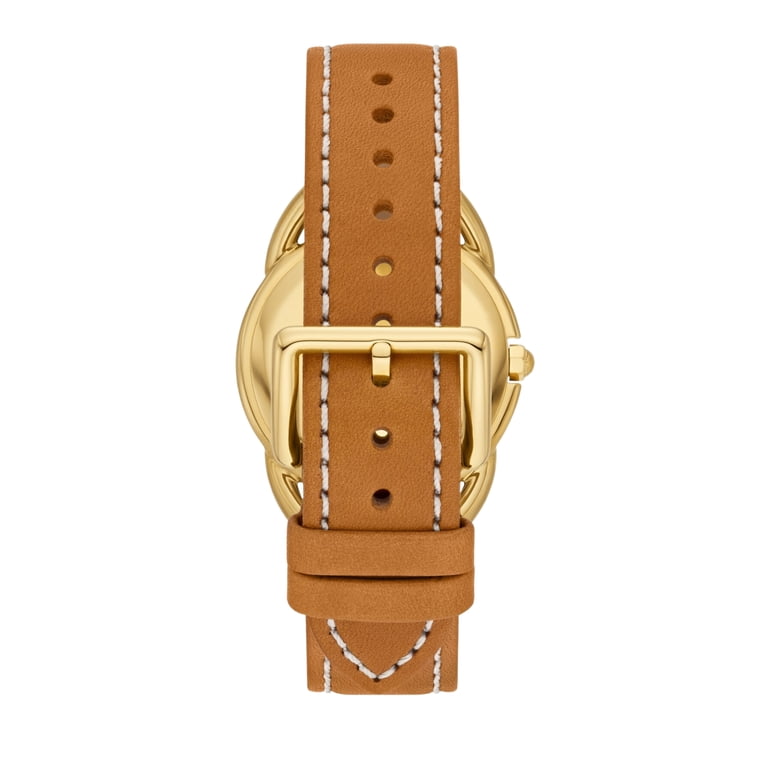 ★新品半額saleTory Burch 配色カラー クオーツレディースお洒落時計 Tory Burch TBW7226 The Miller Watch Ivory Dial Brown Leather Strap