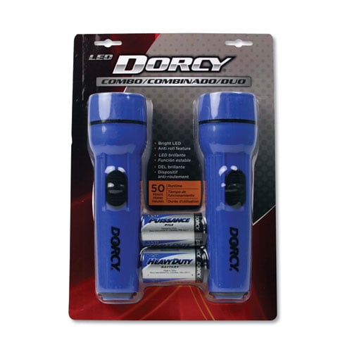 Led Flashlight Pack, 1 D Battery (included), Blue, 2/pack | Bundle of 10 Packs