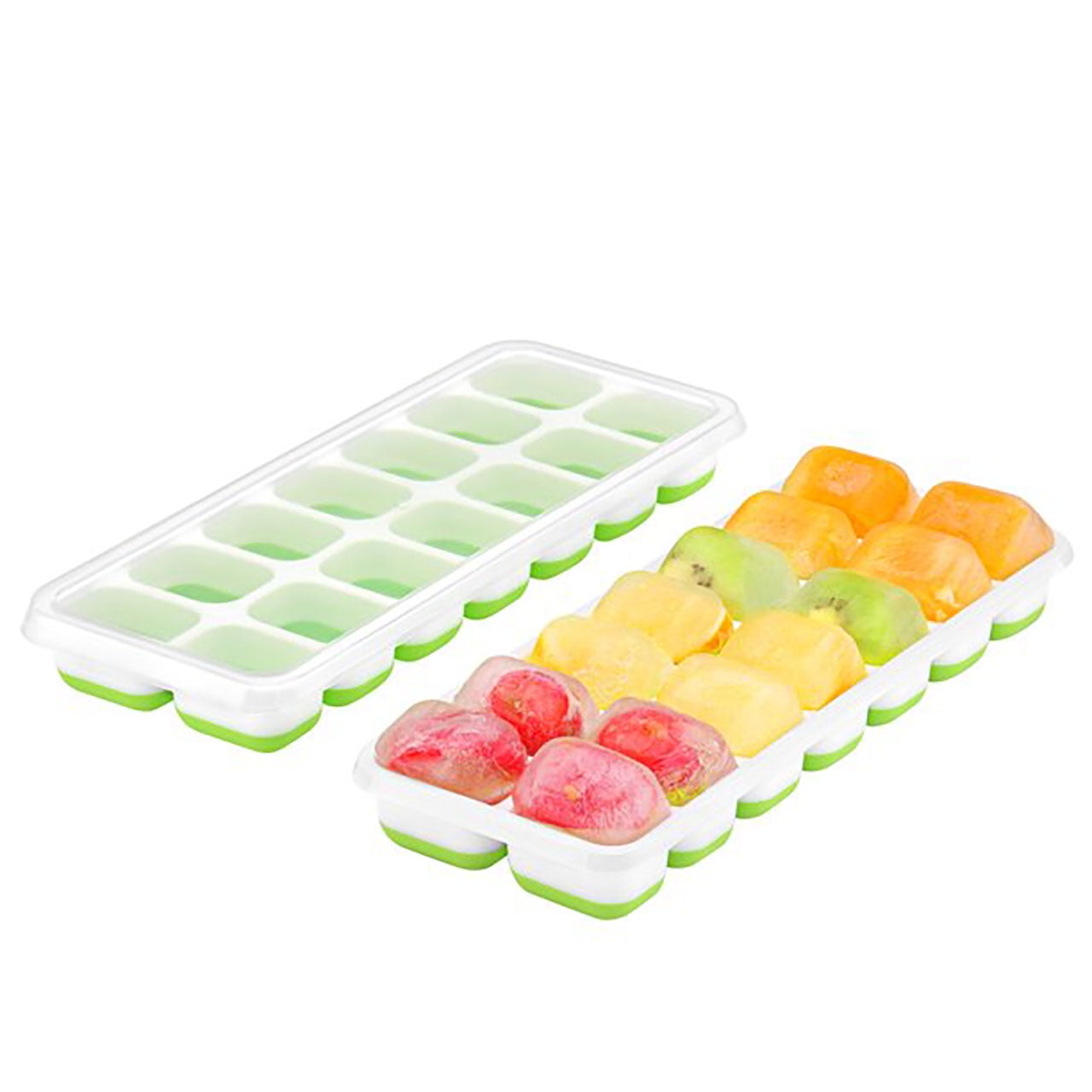 OMorc Ice Cube Trays 3 Pack Easy-Release 2 Ice Ball and 1 Ice Cube Maker Molds 