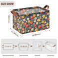 thumbnail image 7 of Yayeee Foldable Storage Basket for Shelves with Handles Waterproof Cloth Bins, Vibrant Flowers, 7 of 7