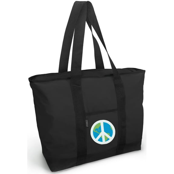 Peace Sign Tote Bag Deluxe Peace Sign Tote Bags
