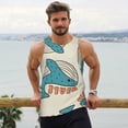 thumbnail image 6 of KLL Cute colorful whale Print Men's Muscle Gym Workout Stringer Tank Tops Bodybuilding Fitness T-Shirts Tank Tops Men-Large, 6 of 7