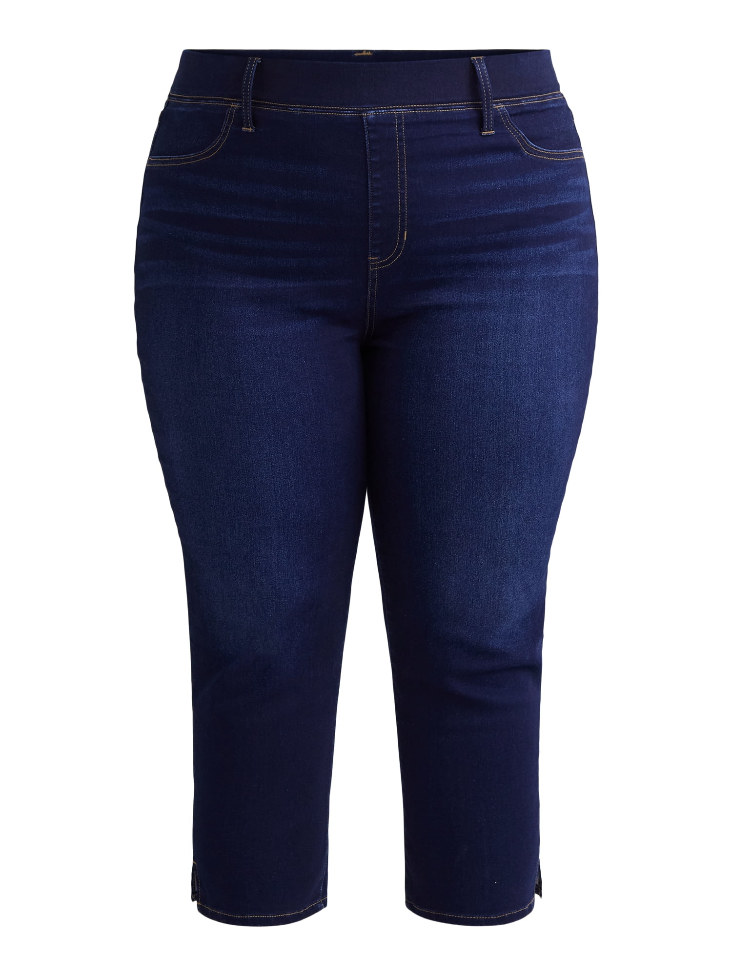 Terra & Sky Women's Plus Size High Rise Capri Jeggings, Sizes 0X-5X