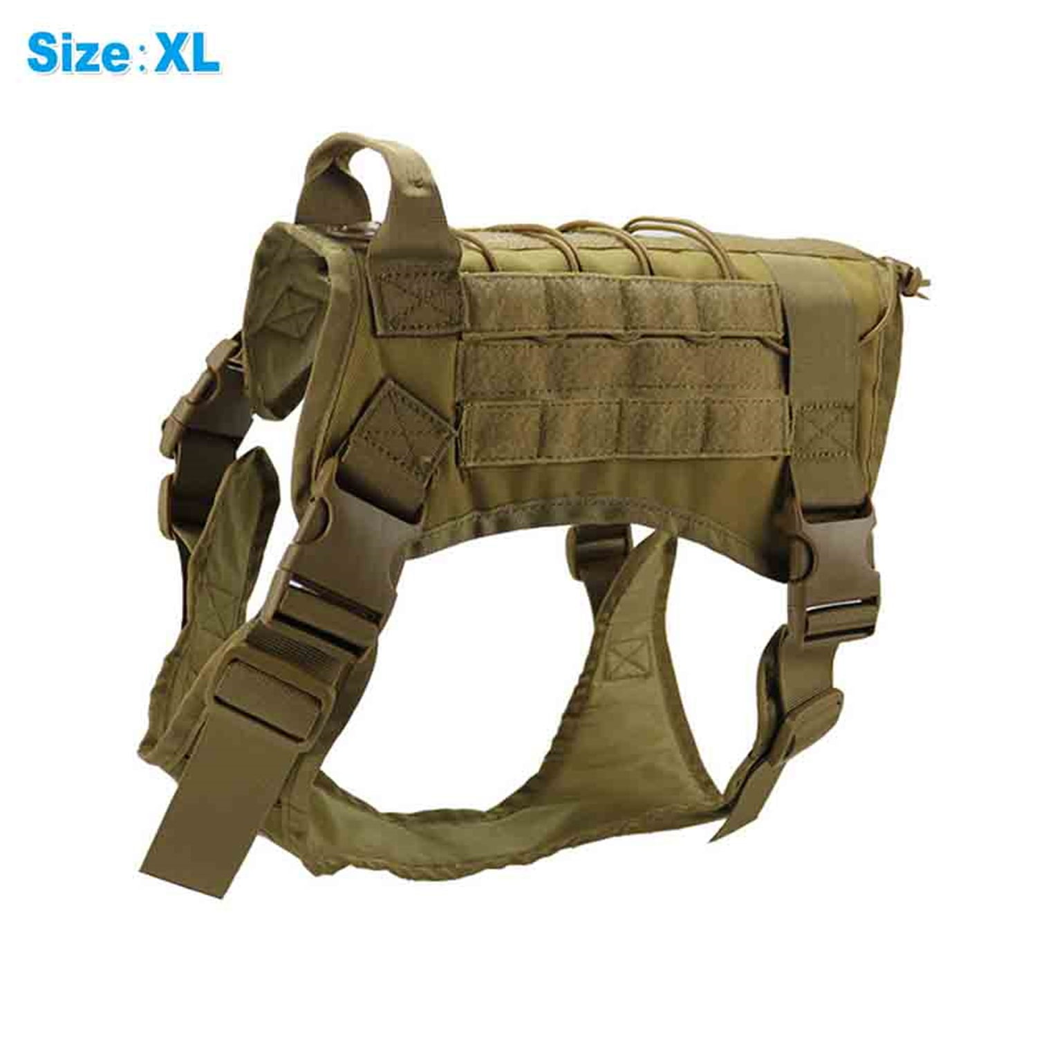 Pefilos XL Tactical Dog Harness Full Buckled Dog Sport Vest for Large Dogs No Pull Dog Jacket, Khaki Pefilos XL Tactical Dog Harness Full Buckled Dog Sport Vest for Large Dogs No Pull Dog Jacket, Khaki