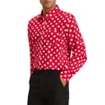 thumbnail image 4 of INSPIRE CHIC Men's Polka Dots Dress Shirts Button Down Long Sleeves Shirt, 4 of 4
