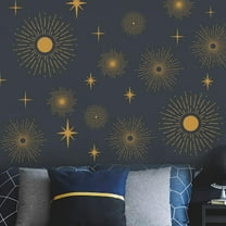 Burst Stars Wall Stickers Colorful Stars Art Stickers Sparkler Room Nursery Wall Decals Peel and Stick Vinyl Decor for Living Room Nursery Bedroom Playroom Home Decor