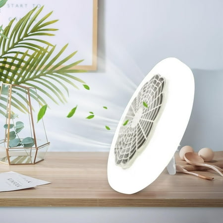 

small fan Led Fan Household Screw Mouth European Style Room Bedroom Living Room Study Remote Control Fan Light Energy Saving Fan Light