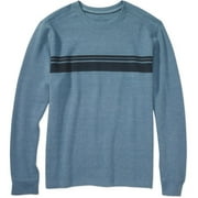 Angle View: Faded Glory - Big Men's Long-Sleeve Stripe Crew Knit Pullover