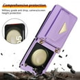 thumbnail image 4 of ELEHOLD for Samsung Galaxy Z Flip 5 Case Premium Leather Wallet with Back Organ Card Holders Kickstand Function Crossbody Shoulder Strap Luxury Shockproof Women Purse Cover ,purple, 4 of 6