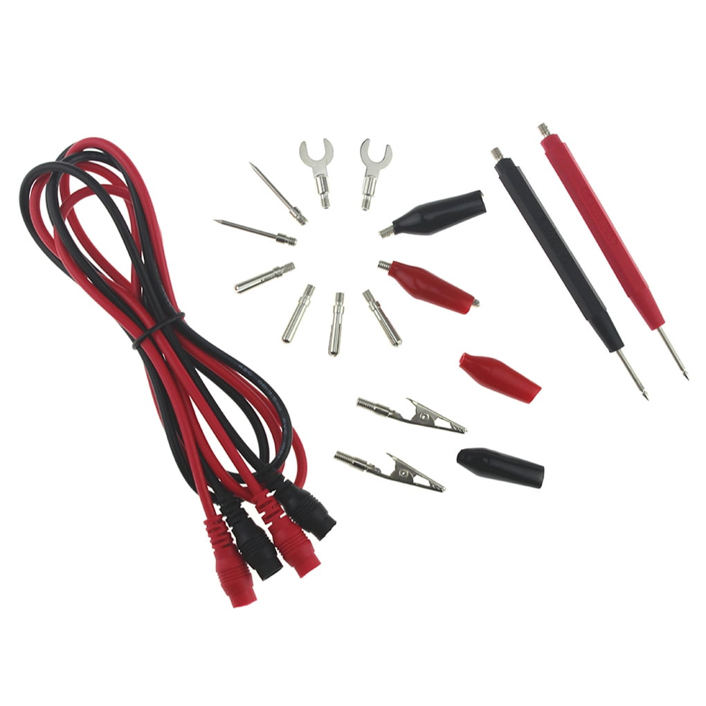 16PCS Universal Probe Wire Cable Test Leads Pin Set For Digital Multimeter Meter 